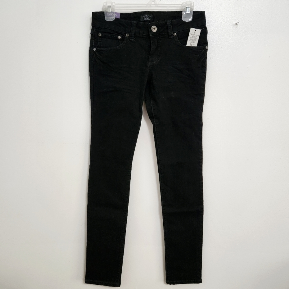 London • Black Denim Skinny Jeans, size 9, NEW